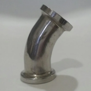 CURVA 45GRAUS 1/2″ TRI-CLAMP EM AÇO INOX 304 POLIDO