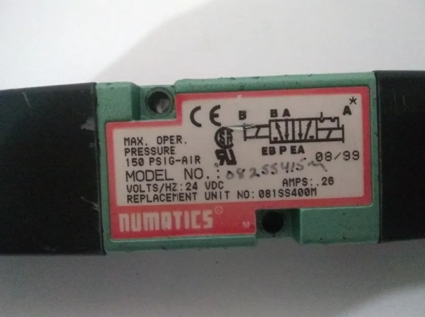 VÁLVULA CONTROLE DIRECIONAL NUMATICS MOD 082SS415M019M - Imagem 3