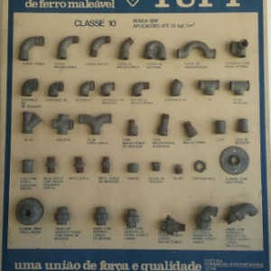 MOSTRUÁRIO DE CONEXÕES TUPY DE FERRO MALEÁVEL