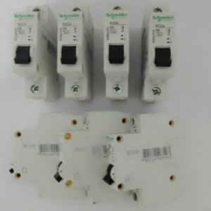 DISJUNTOR TERMOMAGNÉTICO SCHNEIDER CURVA C 6A K32A1C6 KIT 7UN