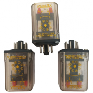 RELÉ SOQUETE METALTEX OPZ2RP2 5K OHMS 45A 100VAC KIT 3 UN.