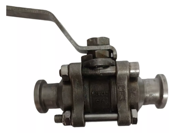 VÁLVULA ESFERA TRIPARTIDA TRICLAMP 3/4 VALMICRO AÇO INOX - Imagem 4