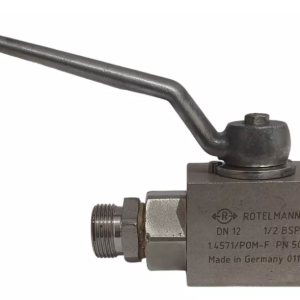 VÁLVULA HIDRÁULICA ROTELMANN DN12 1/2” BSP AÇO INOX 2 VIAS