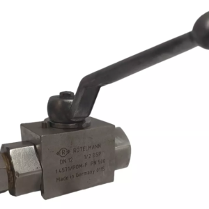 VÁLVULA HIDRÁULICA ROTELMANN DN12 1/2” BSP AÇO INOX 2 VIAS