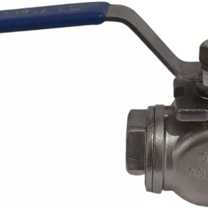 VÁLVULA ESFERA HIDRÁULICA MANUAL 3 VIAS 1” EM L AÇO INOX