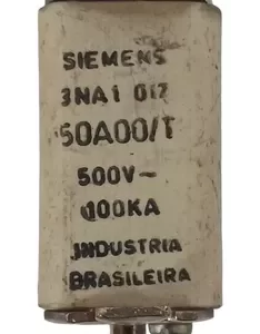 FUSÍVEL SIEMENS 3NA1 017 50A 00/T 500V 100KA