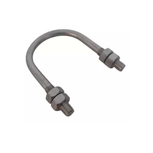 GRAMPO TIPO U 2X5/16 AÇO INOX COM PORCAS KIT 10 UN - Imagem 3