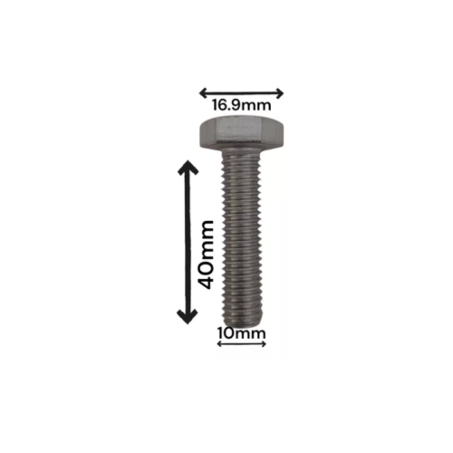 PARAFUSO INOX A2 CABEÇA SEXTAVADO M10X40 PCT COM 50 UN - Imagem 4