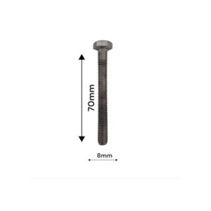 PARAFUSO SEXTAVADO M8X70MM AÇO INOX A2-70 KIT 20 UN