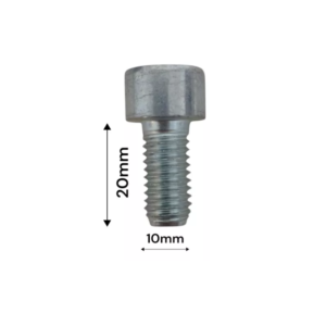 PARAFUSO CABEÇA ALLEN M10X20MM ZINCADO BRANCO KIT 58 UNIDADE
