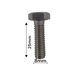 PARAFUSO SEXTAVADO M8X25MM AÇO INOX A2 E A4 KIT 80 UN