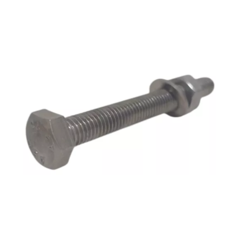 PARAFUSO SEXTAVADO M8X70MM INOX PORCA ARRUELA LISA KIT 10UN - Imagem 3