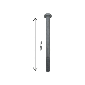 PARAFUSO SEXTAVADO M12X150MM PASSIVADO KIT 5U AÇO CLASSE 8.8