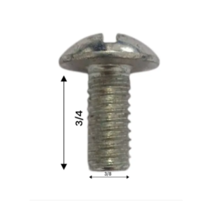 PARAFUSO CABEÇA LENTILHA FENDA 3/8×3/4 GALVANIZ BRANCO 100UN