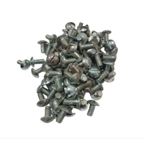 PARAFUSO CABEÇA LENTILHA FENDA 3/8×3/4 GALVANIZ BRANCO 100UN - Imagem 3