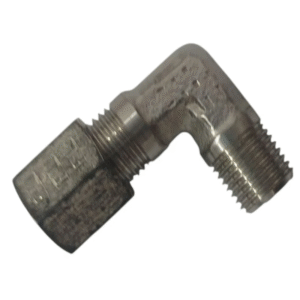 COTOVELO MACHO COMPRESSÃO 5/16” 1/4”NPT AÇO INOX